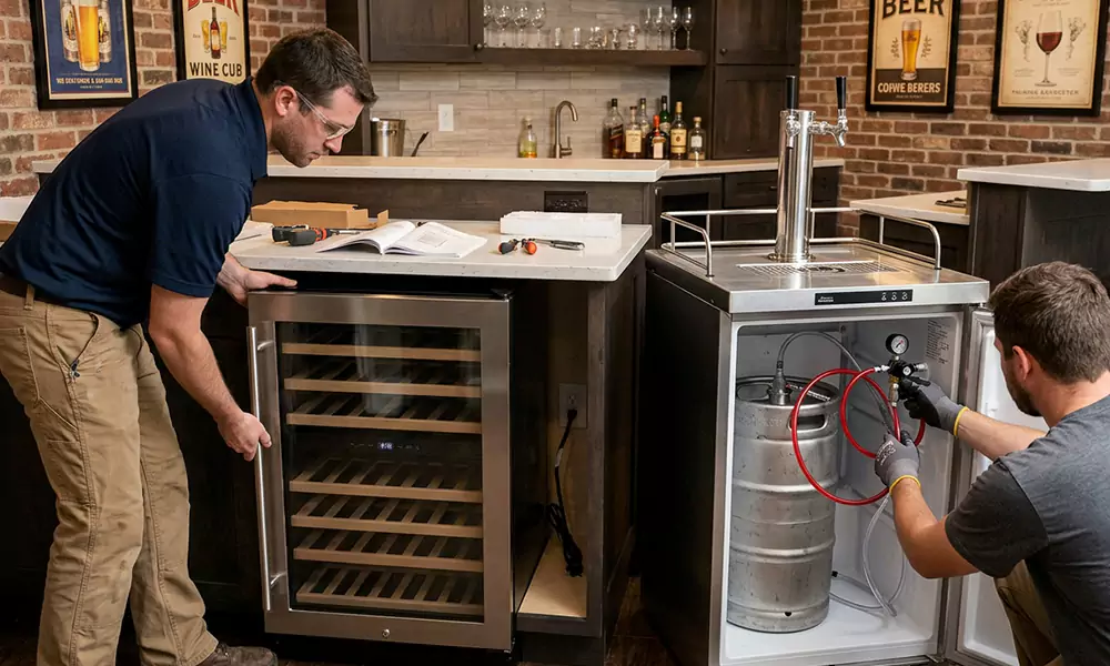 Wine Cooler and Kegerator Installation in East Hartford, CT