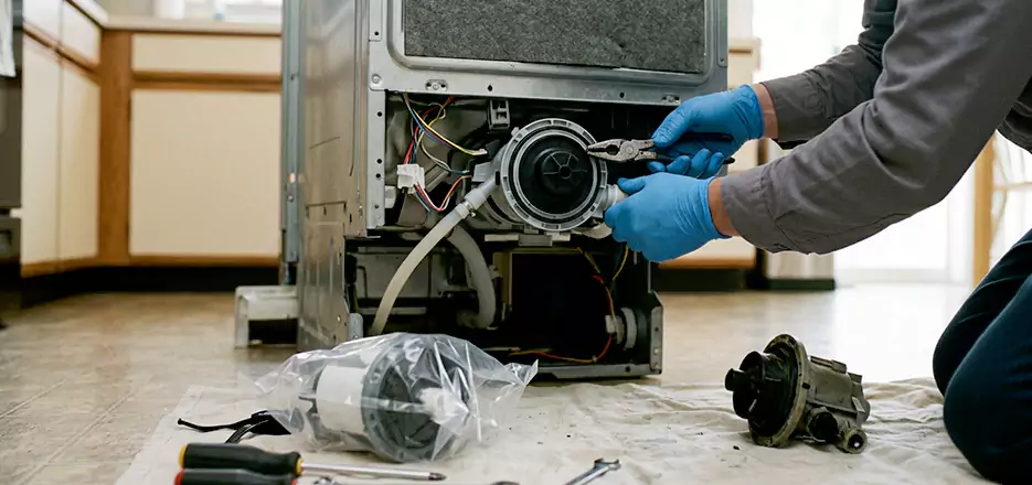 Dishwasher Motor Pump Replacement in East Hartford